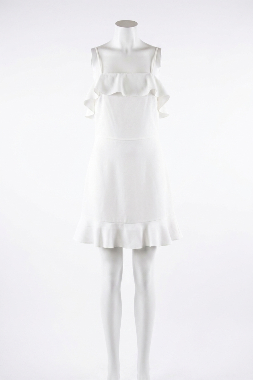 NEW SHE + SKY classic mini dress in off white